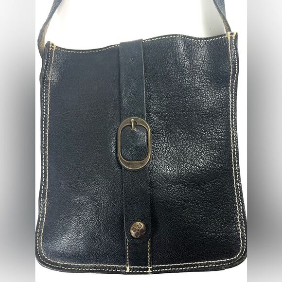Patricia Nash Handbags - Patricia Nash Venezia Pouch Black Leather Crossbody Heritage Collection